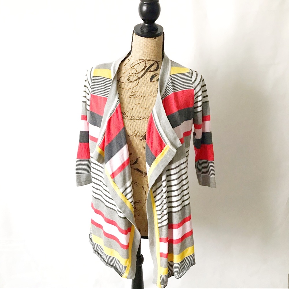 MYOBE Grey Medium Color Blocked Cardigan